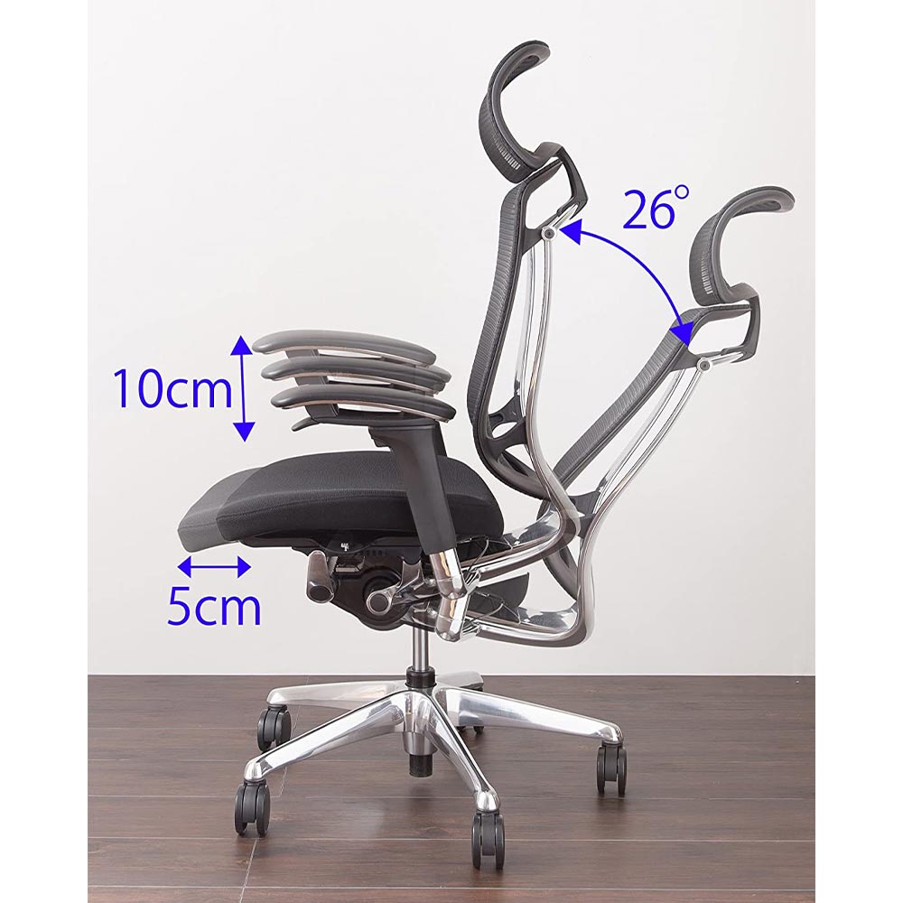 OKAMURA オフィスチェア コンテッサ セコンダ 可動肘 エクストラ