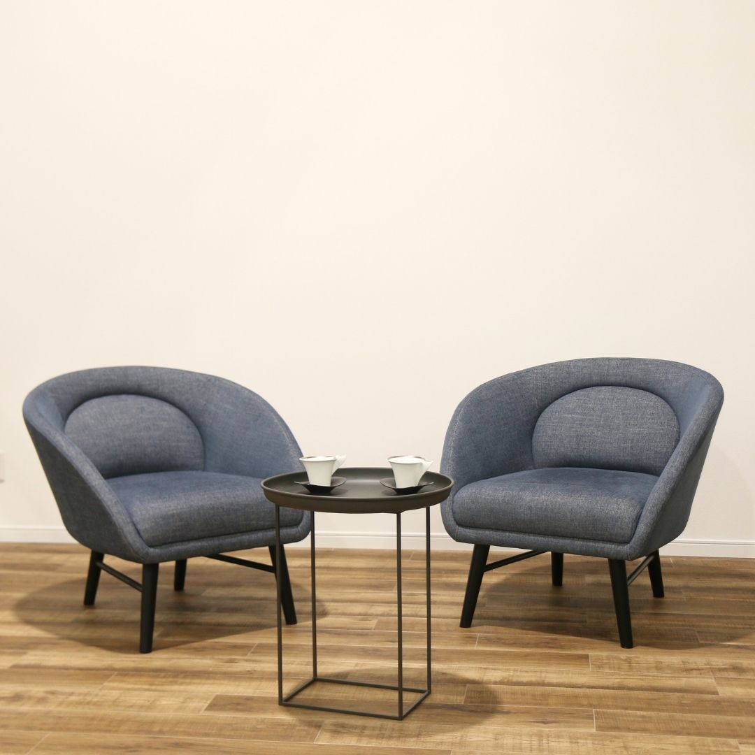 moda en casa moda en casa POD chair ブルー 1Pソファ OHW / 中古