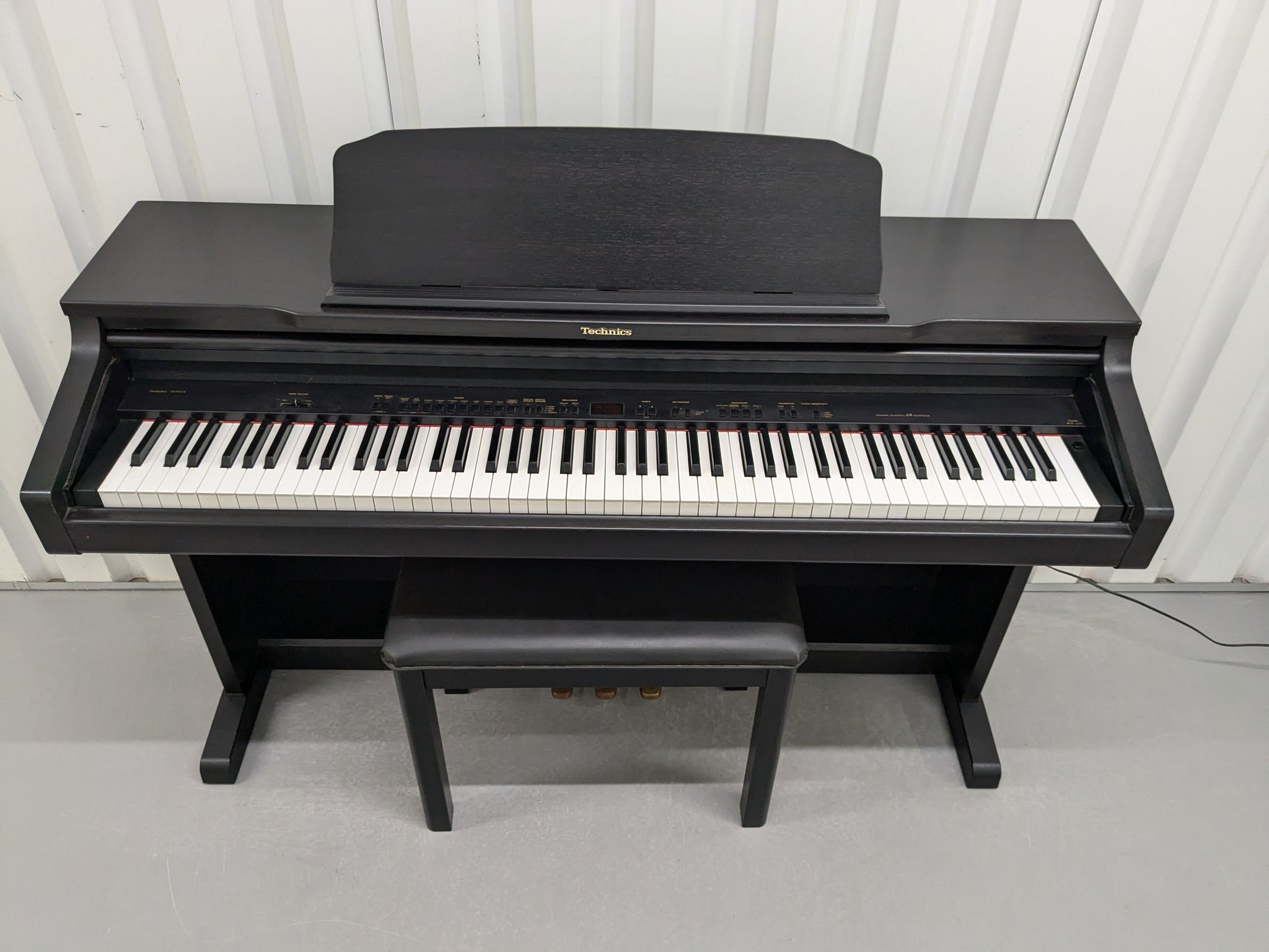 TECHNICS SX-PX554 DIGITAL PIANO AND STOOL IN SATIN BLACK stock