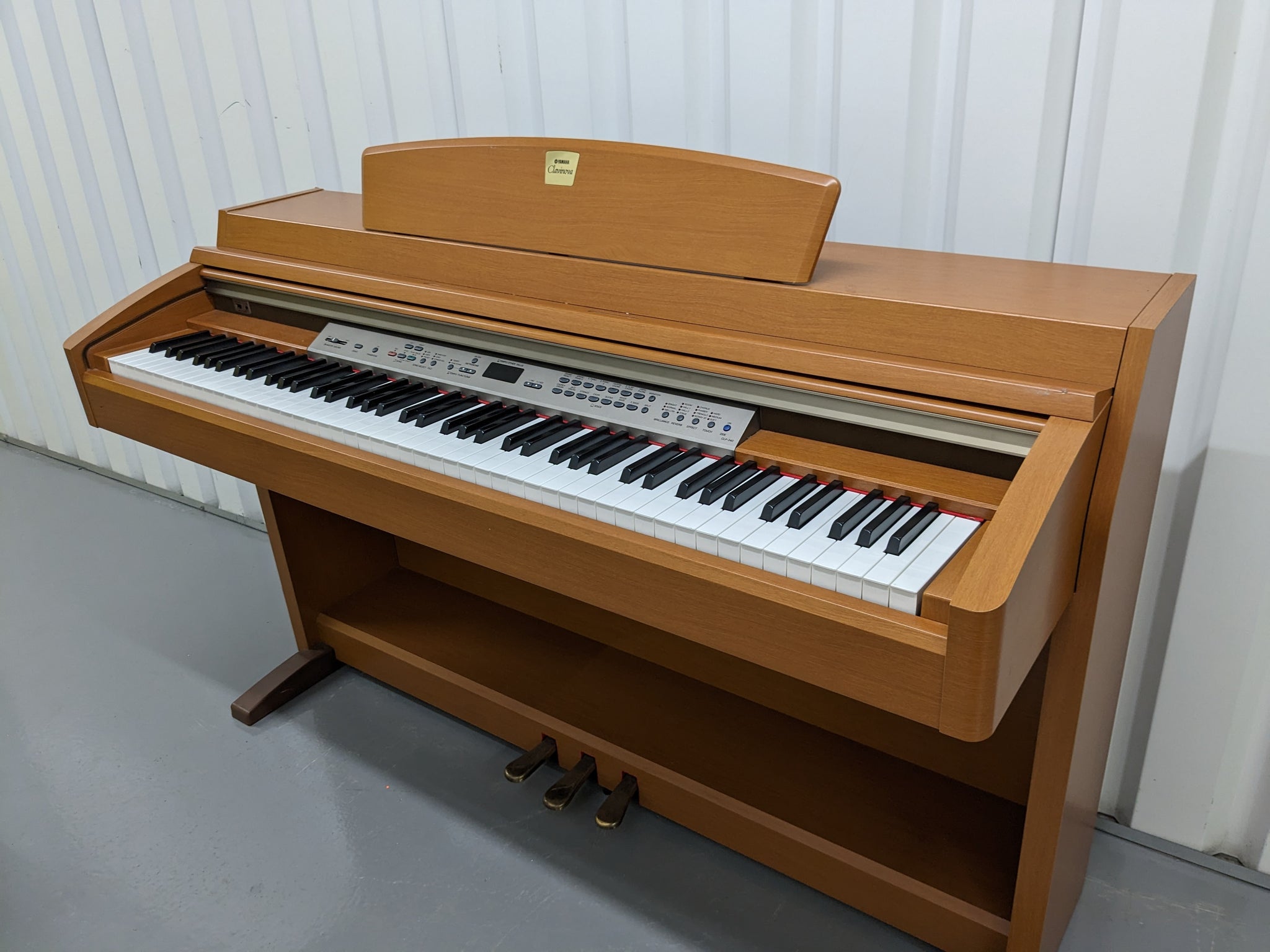 Yamaha Clavinova CLP-240 digital piano and stool in cherry wood