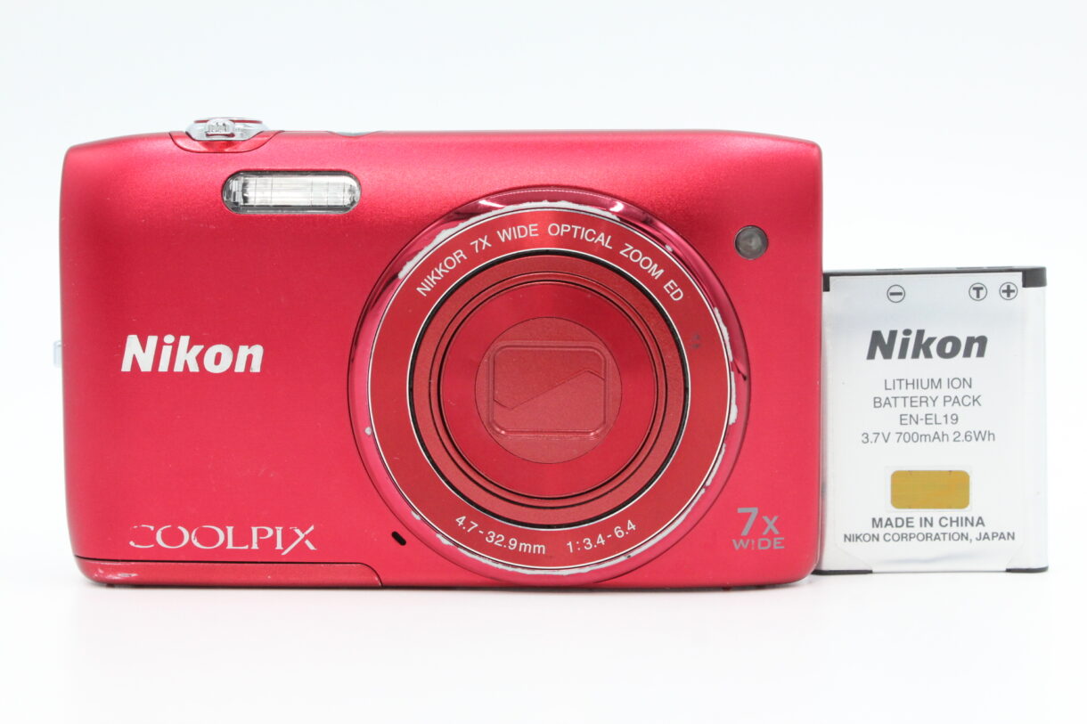 並品】NIKON ニコン COOLPIX S3400 RED ニコン クールピクス レッド