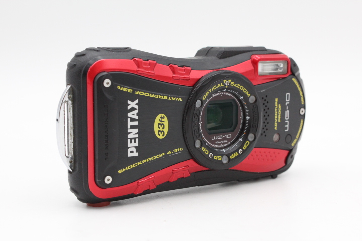 並品】PENTAX ペンタックス 防水デジタルカメラ PENTAX WG-10 レッド