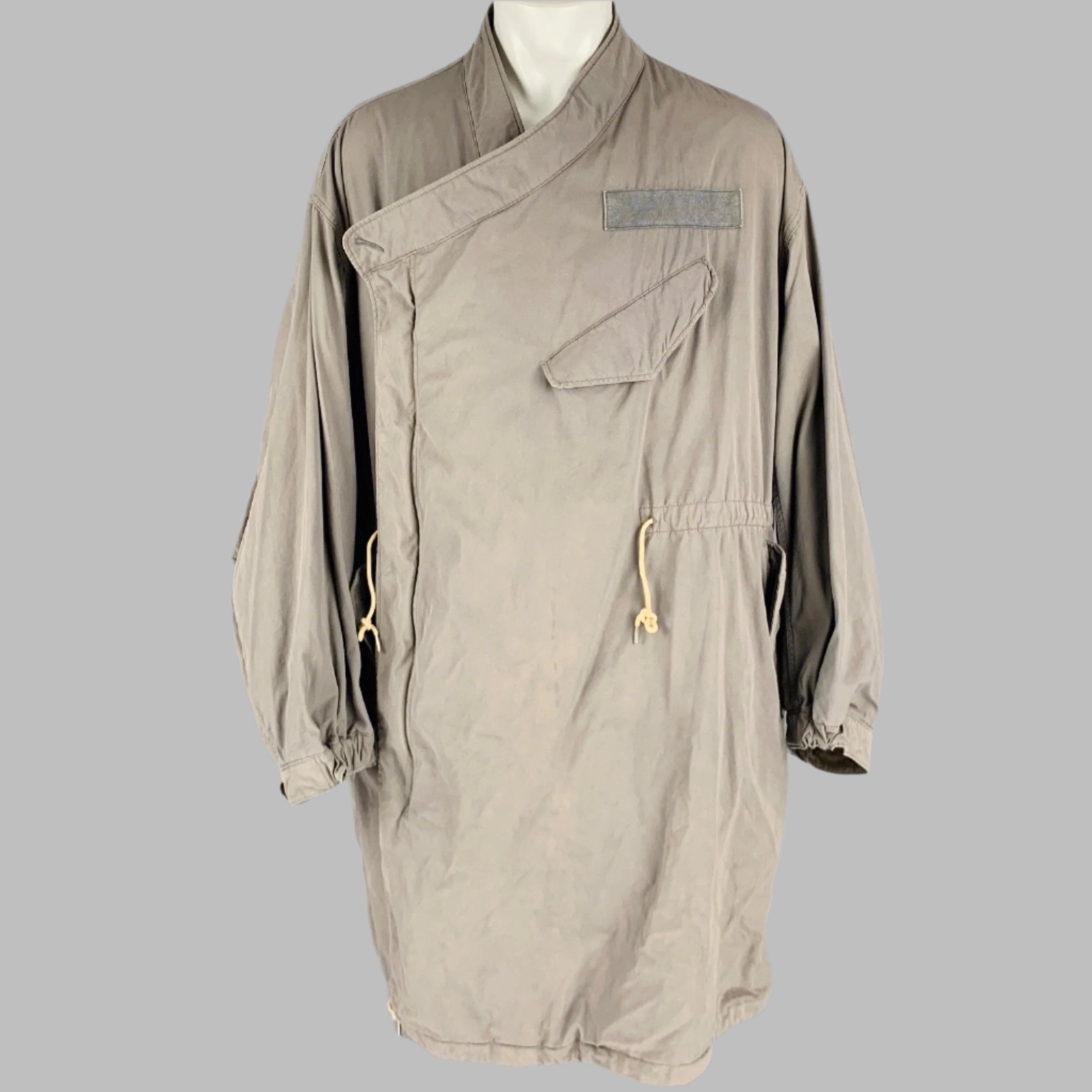 VISVIM Size S -Chamdo Fishtail Parka- Grey Cotton Parka Coat – Sui