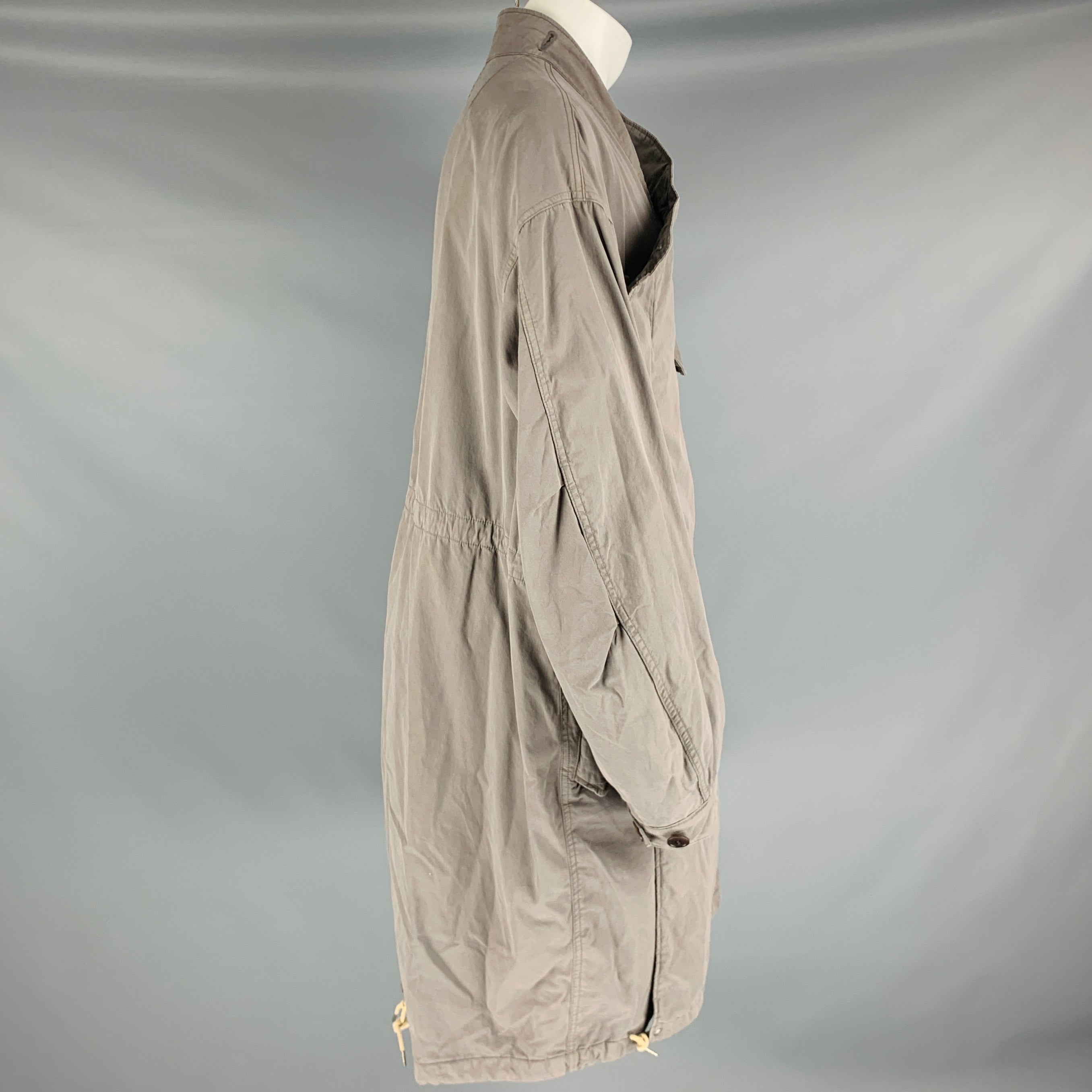 VISVIM Size S -Chamdo Fishtail Parka- Grey Cotton Parka Coat – Sui