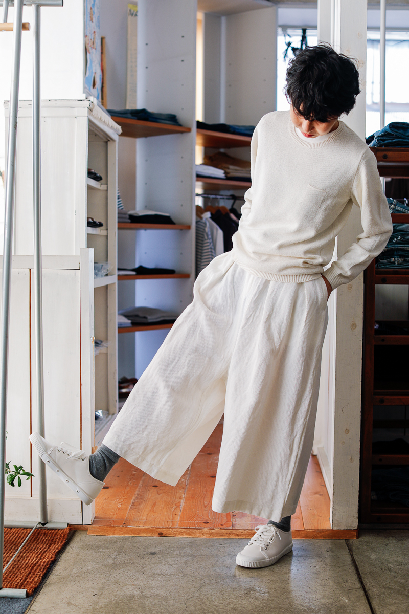 ゴーシュ リネンコットンカルゼ タックキュロットパンツ - SUSCON +