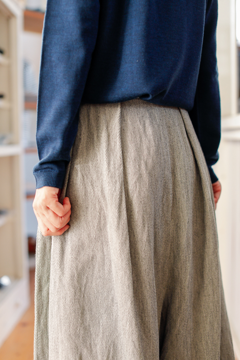 ゴーシュ リネンコットンカルゼ タックキュロットパンツ - SUSCON +