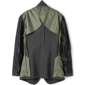 4S CROSS】【年間】セットアップジャケット/グレー×カルゼ/パッチ