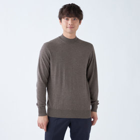 RBC】【秋冬】ウールモックネックニットセーター/ブラウン/ZEGNA