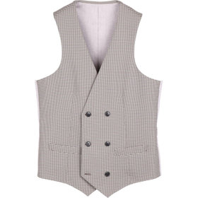 WEB限定/OUTLET】【CLASSICO TAPERED】ジレ(ベスト)/ブラウン×チェック