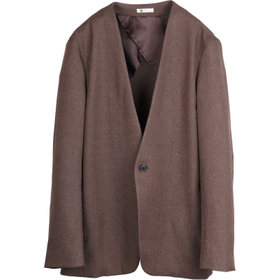 RBC】【秋冬】ノーカラー1釦ジャケット/ブラウン（JBT2300-31_R