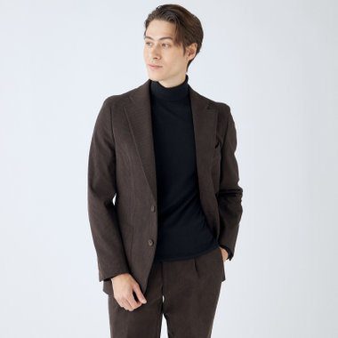 CLASSICO TAPERED】【秋冬】2釦ジャケット/ブラウン×コーデュロイ