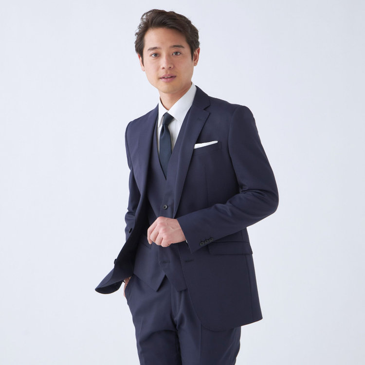 SLIM TAPERED_2】【年間】2釦シングルリバーシブルスリーピーススーツ