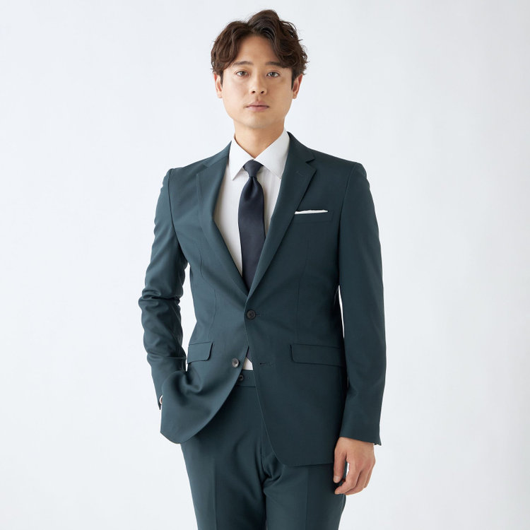 発送在庫あり】【SLIM TAPERED_2】【春夏】2釦シングルスーツ 0タック