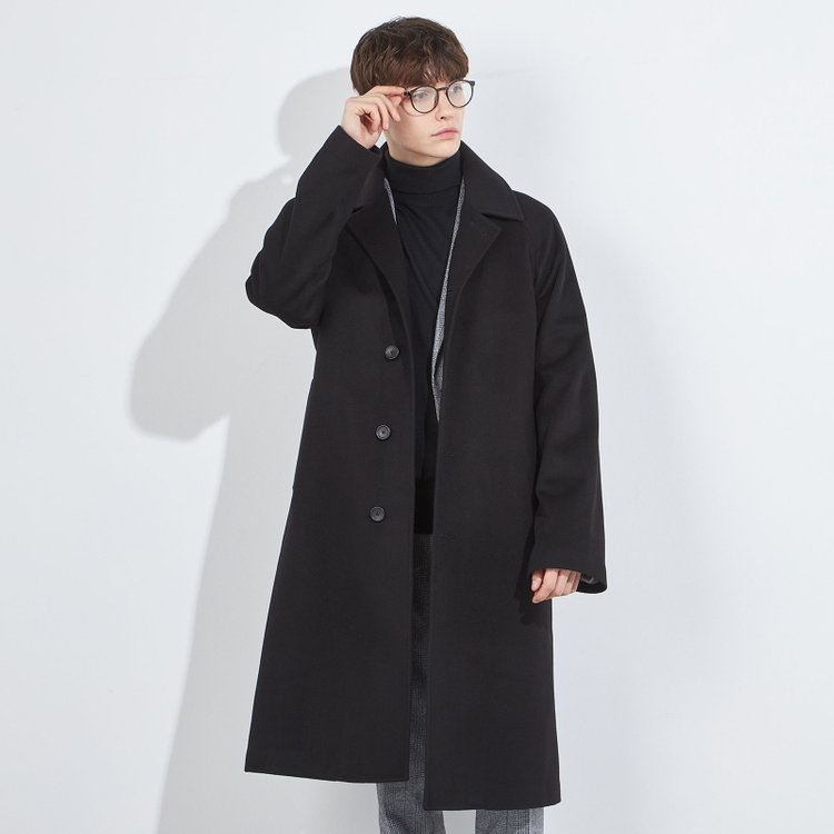 SL】ウールカシミヤブレンドコート/ブラック（SLJ2602-10_X