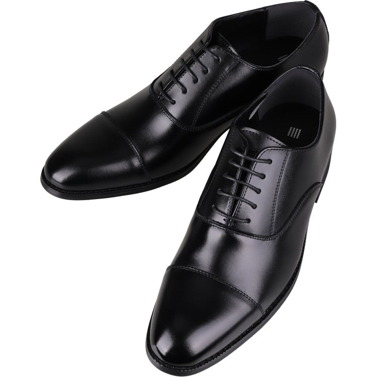 BL】ストレートチップドレスシューズ/ブラック/革/セメント製法