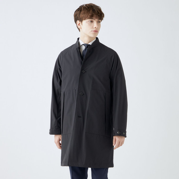 SL】3WAY スタンドカラーコート/ブラック/WATERPROOF（SLR2303-27_R