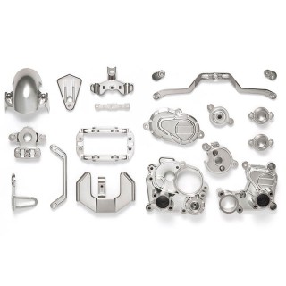 アルミフロントハブキャリア(ブラック)(タミヤ GF-01用) [SGW-36BK