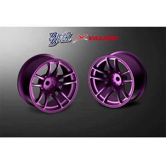 VALINO N820S アルミホイール 26mm パープルアルマイト OFF+7 2pcs [BB