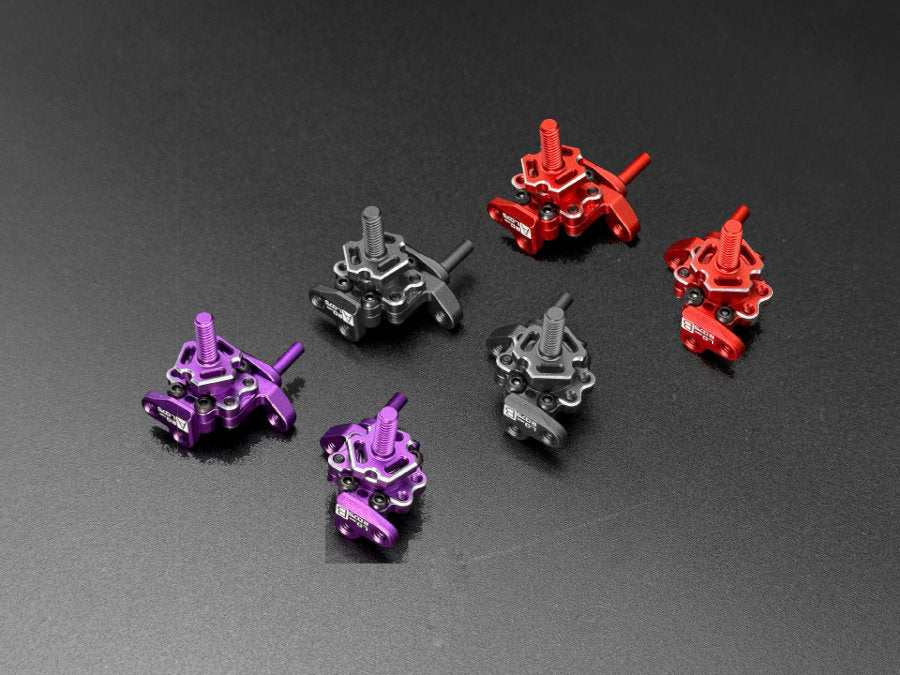 Steering Blocks - RWD Knuckles for 1-10 RC Drift Car (Red Purple