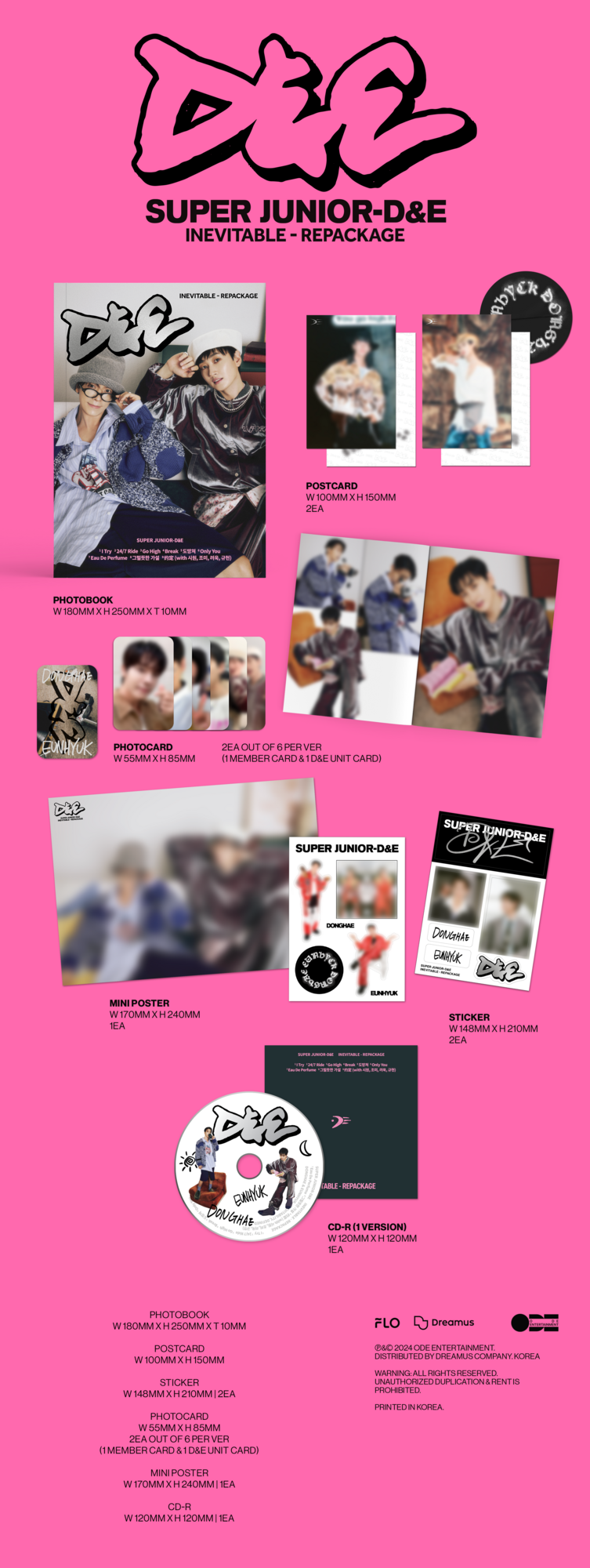 SUPER JUNIOR-D&E 6th MINI ALBUM 【INEVITABLE - REPACKAGE】韓国正規