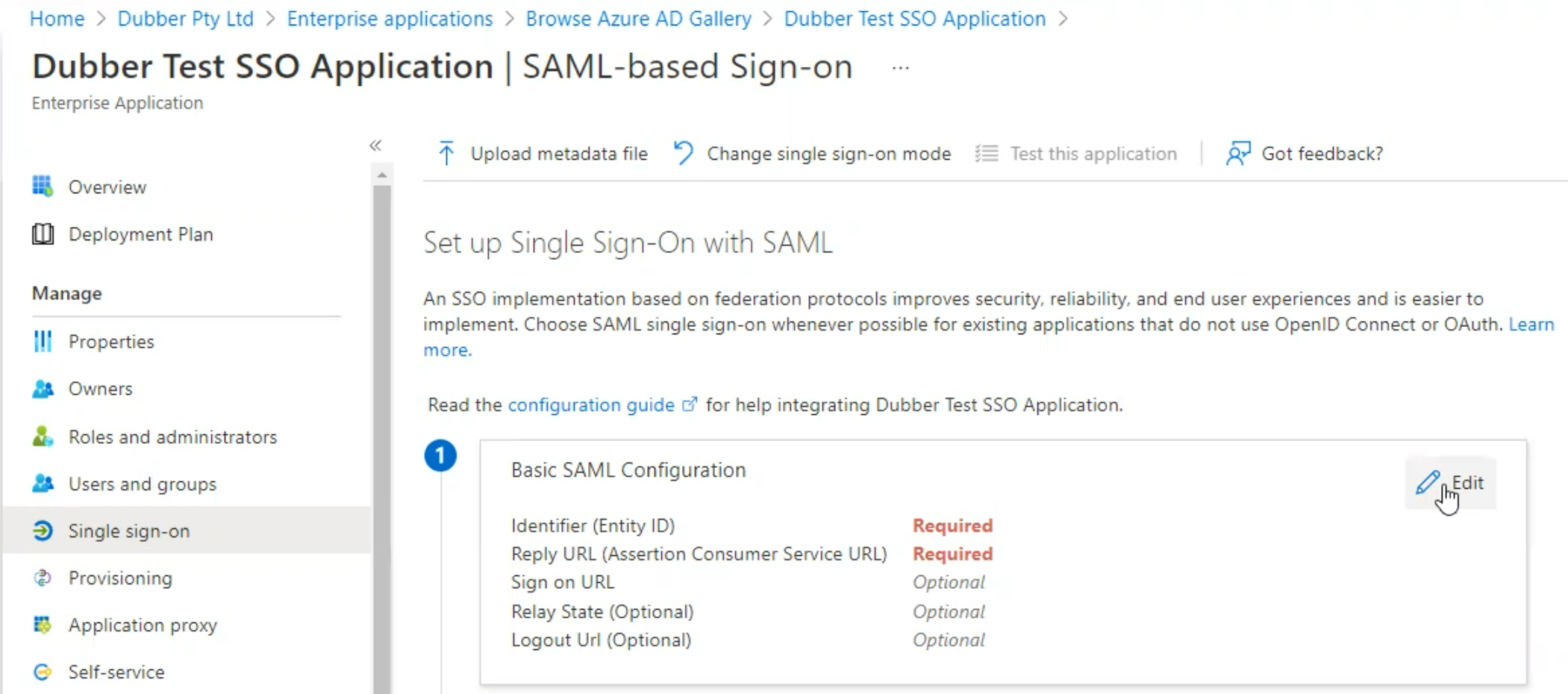 Azure ADでIdP Initiated SAML SSOを有効にする方法 – Dubberサポート