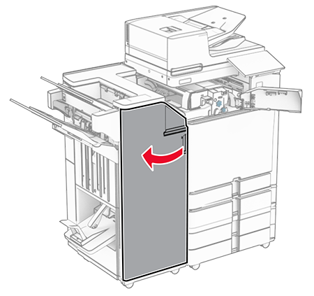 Paper jam in the booklet finisher | Lexmark CX963