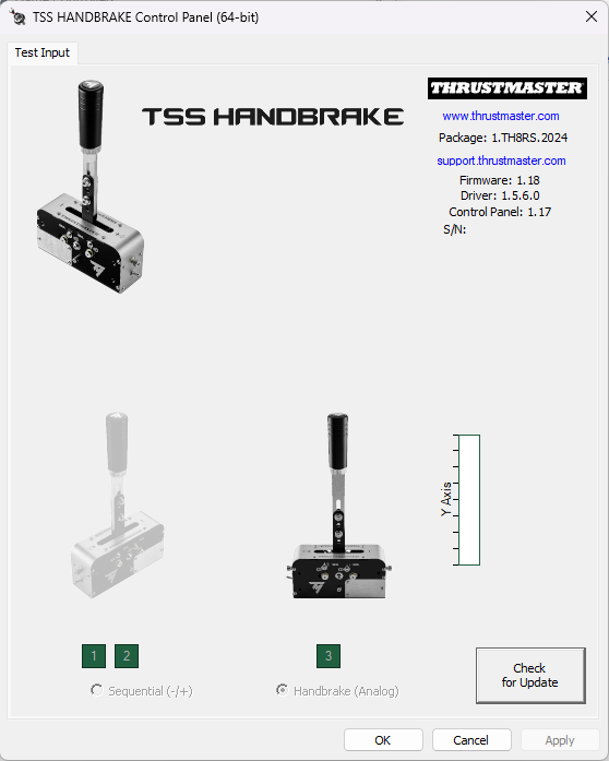 TSS Handbrake のテストや調整に関する推奨事項 – Thrustmaster