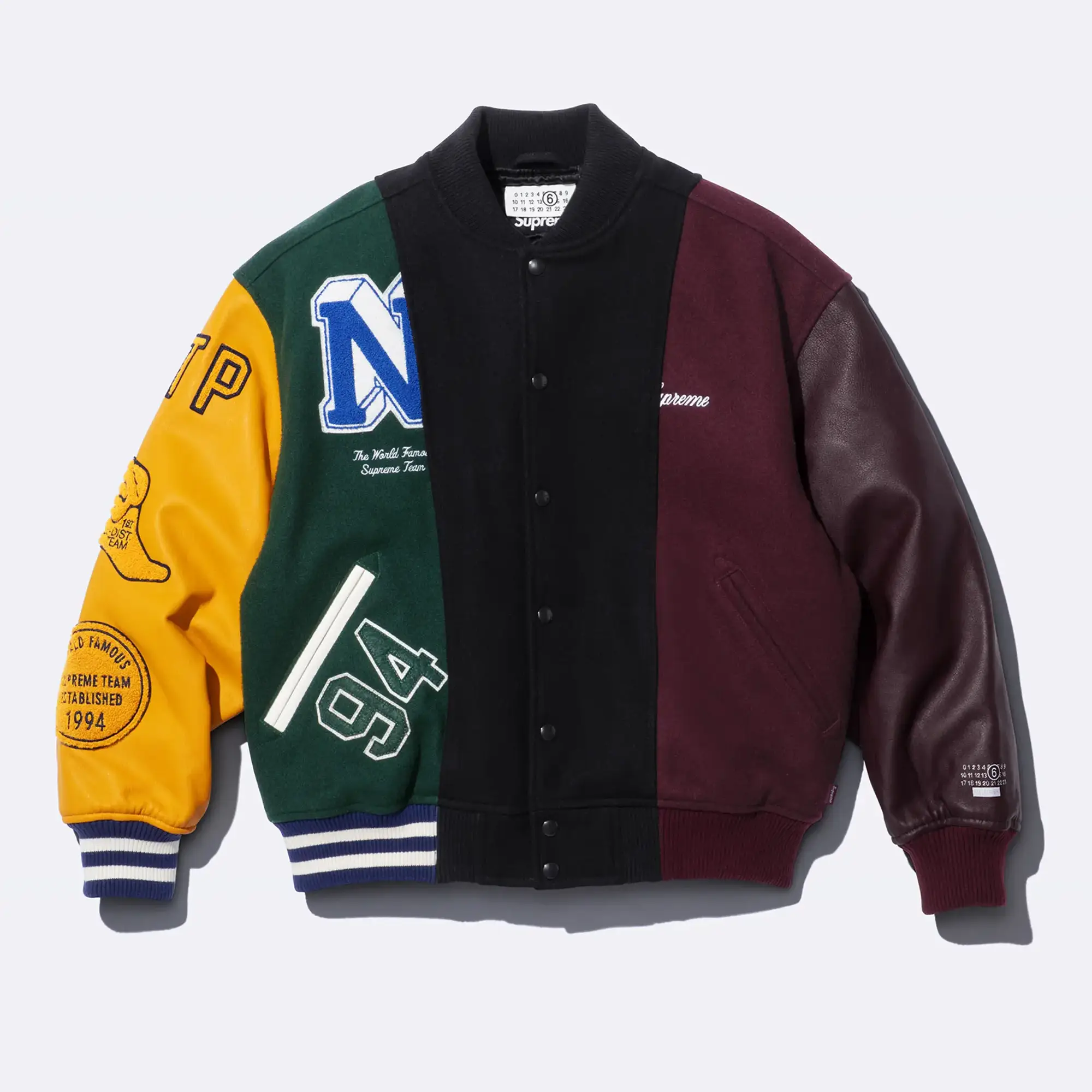 Supreme®/MM6 Maison Margiela Split Varsity Jacket | Supreme 24ss