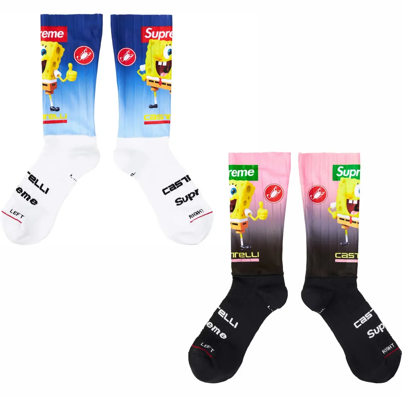 Supreme®/SpongeBob SquarePants Castelli® Cycling Sock (1 Pack