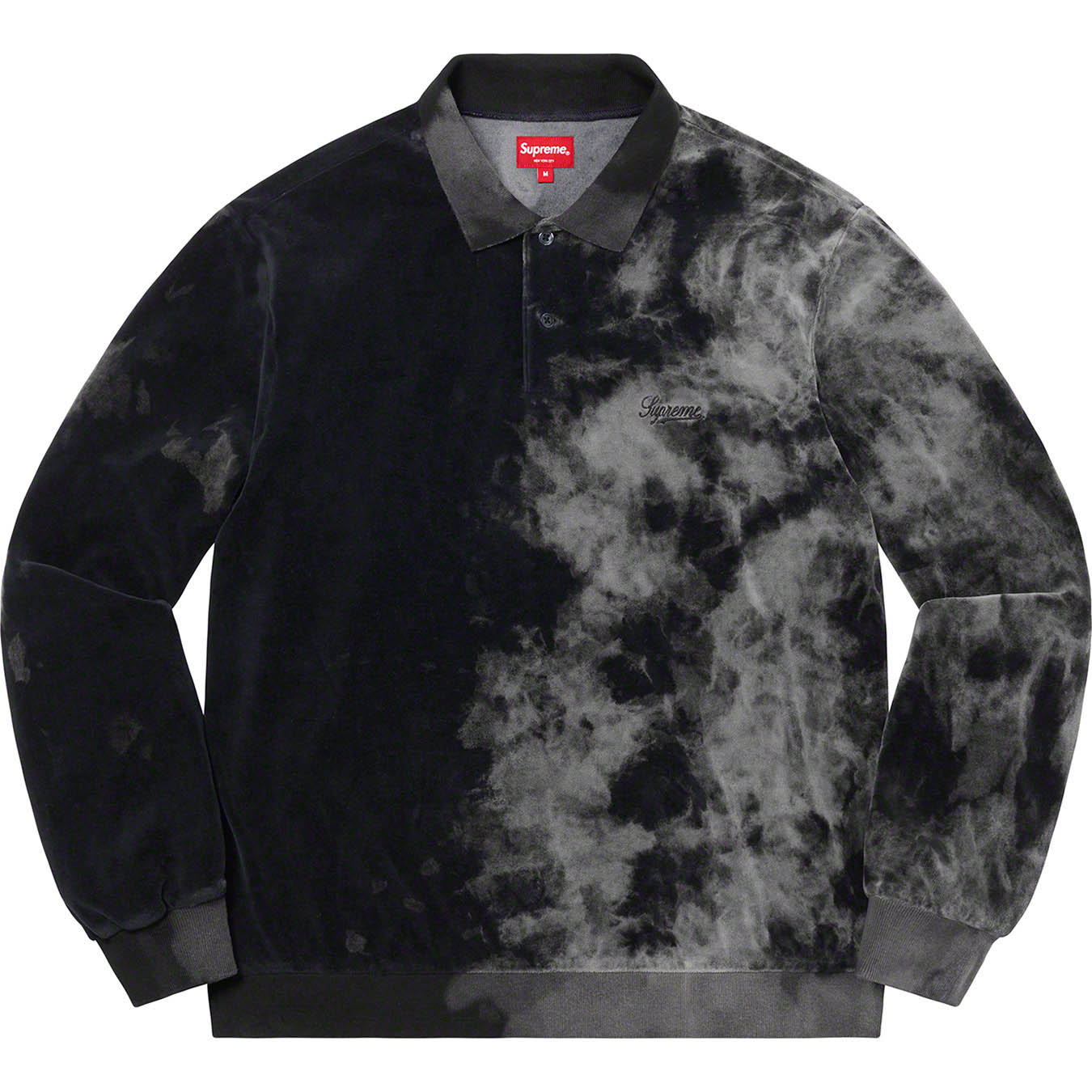 Bleached Velour L/S Polo | Supreme 21ss