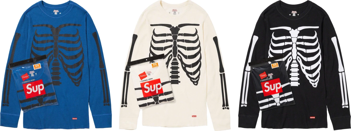 Supreme®/Hanes® Bones Thermal Crew (1 Pack) | Supreme 23fw