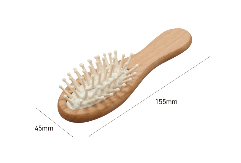 木製ヘアブラシ（Wooden Hairbrush） | 名入れ可 エコノベルティグッズ
