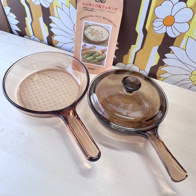 美品 VISION CORNING ビジョン 耐熱ガラス 鍋 フライパン 楽天市場