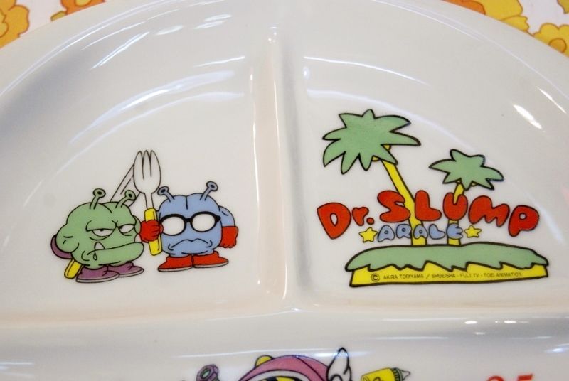 Drスランプアラレちゃん ランチプレート皿 陶器 激レア SD14
