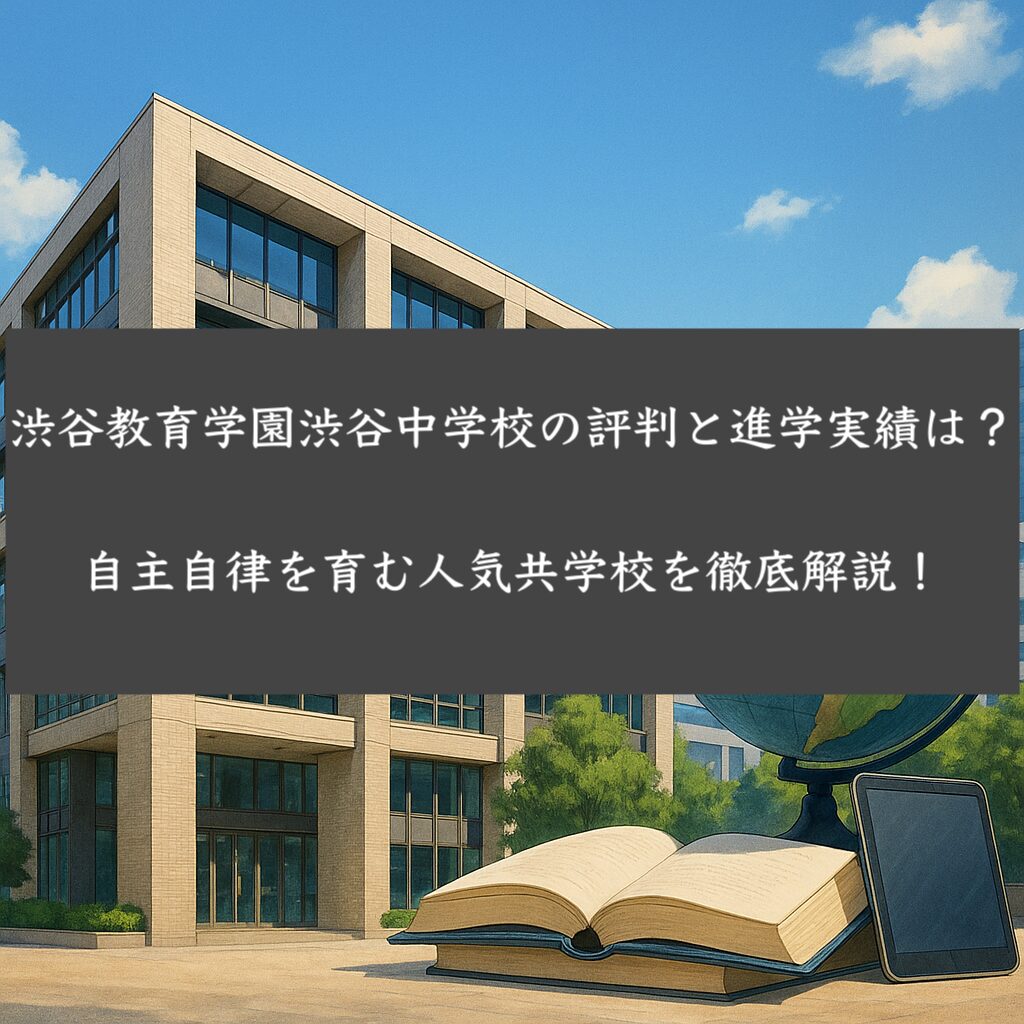 渋谷教育学園渋谷中学校の評判と進学実績は？自主自律を育む人気共学校