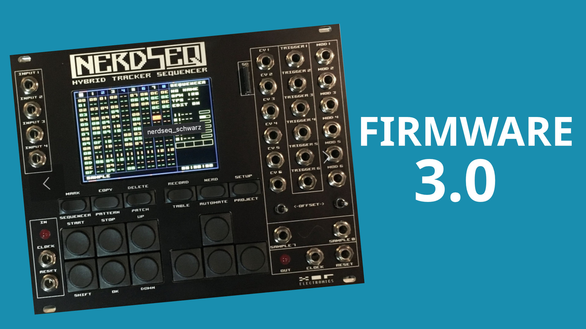 XOR Electronics NerdSEQ 3.0, new firmware adds video synthesis
