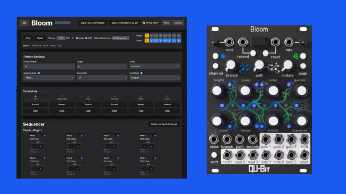 Qu-Bit Electronix Bloom v2 fractal sequencer: new web-based editor