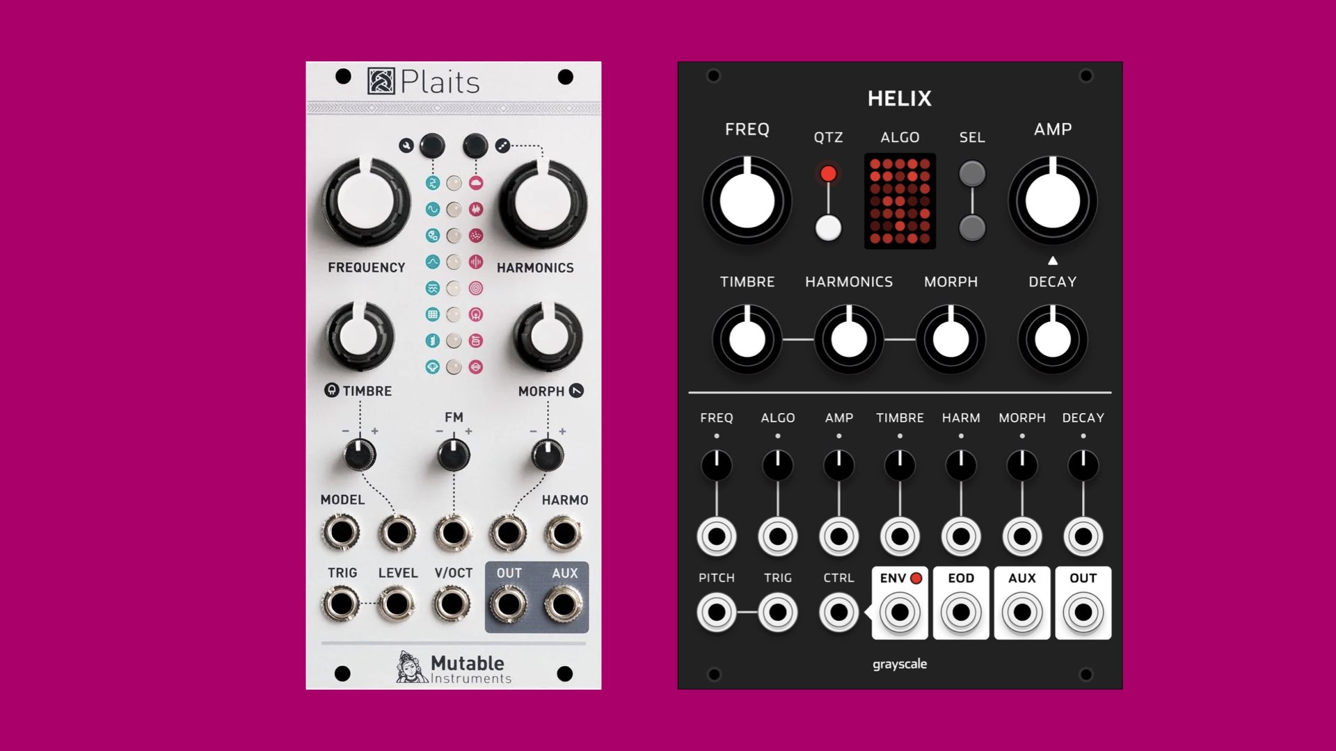 Grayscale Helix, a supercharged Mutable Instruments Plaits macro