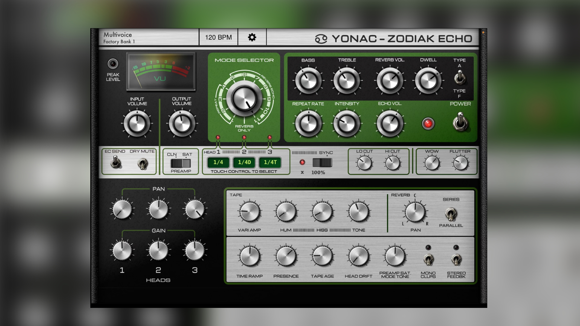 Yonac Zodiak Echo, a Roland RE-201 Space Echo emulation for iOS