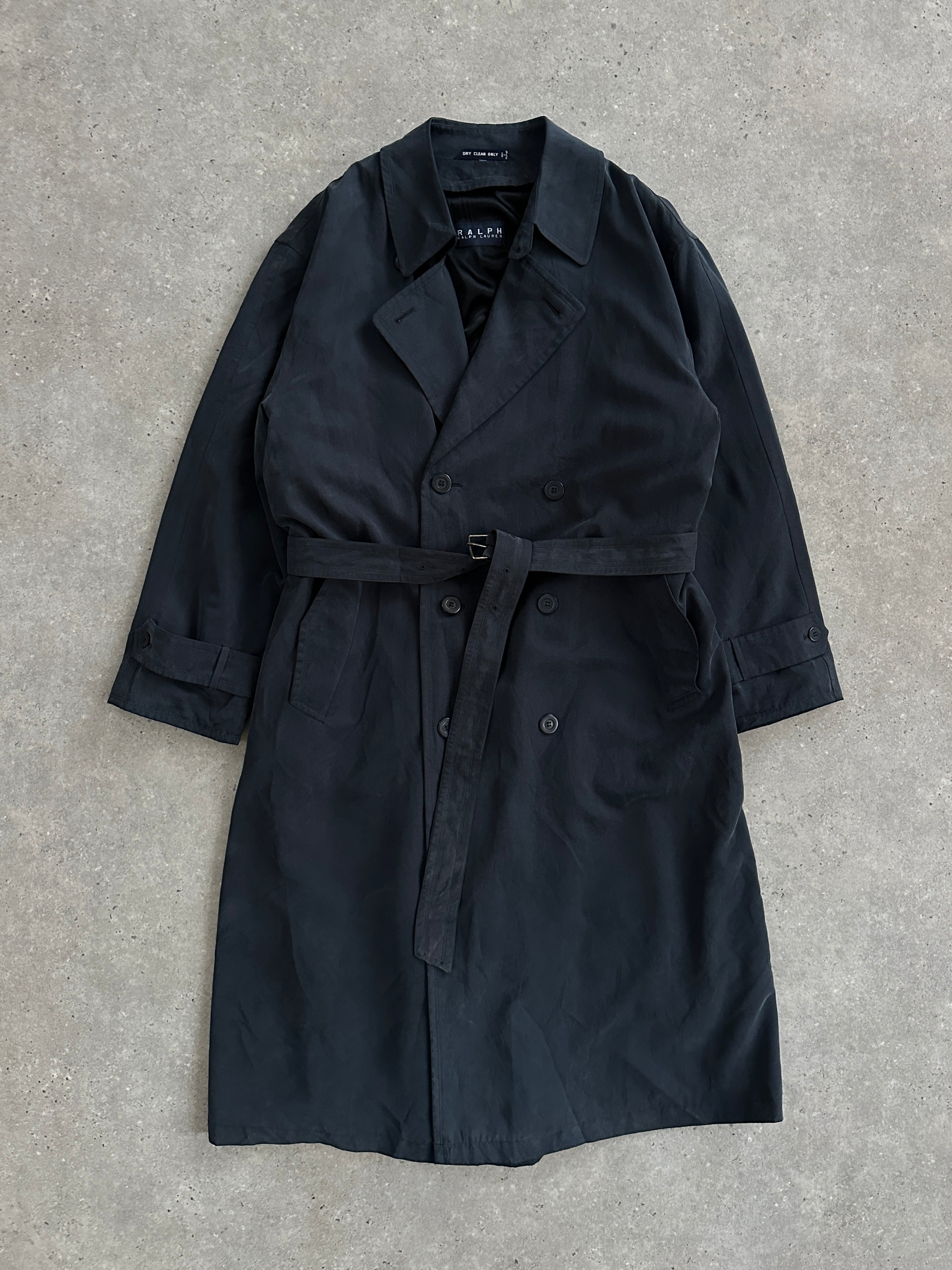 Ralph Lauren 1990s Double Breasted Belted Trench Coat - XXL