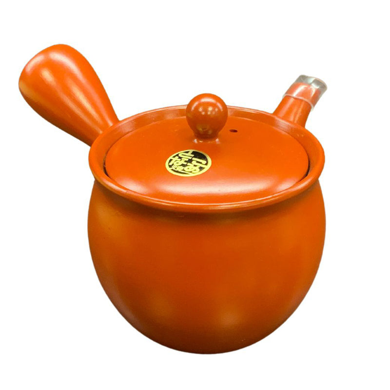 横浜戸塚の老舗 春芳茶園】 ステンレスフィルター付常滑焼急須 ツボ型